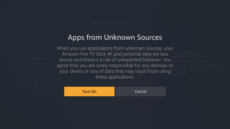 Turning on Unknown Sources